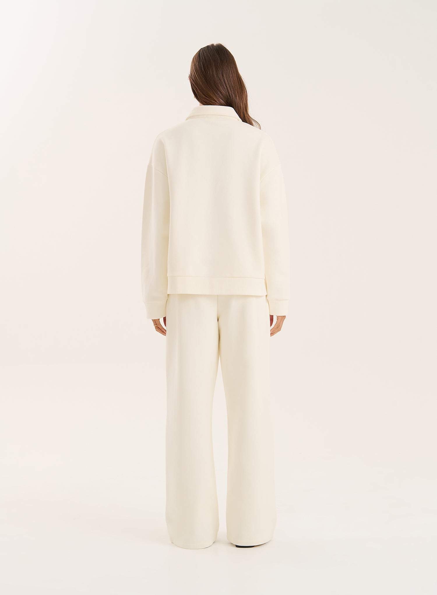 Ecru 4th Wide Leg Branded Heavyweight Joggers